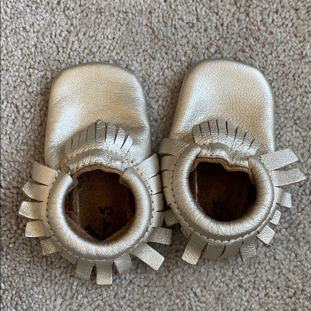 Freshly Picked moccasins light gold